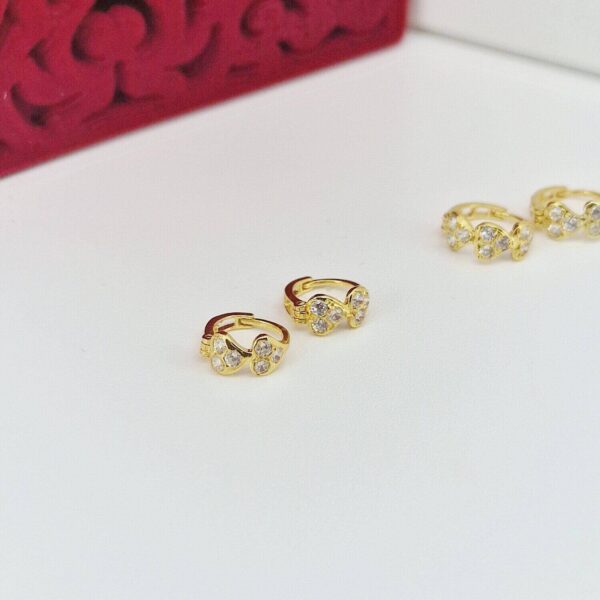 9ct Gold Petal Hoops - Image 2