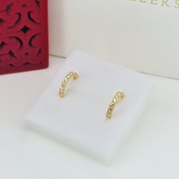 9ct Gold Classic Crystal Hoop