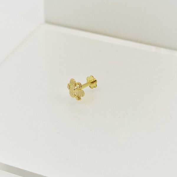 9ct Gold Floral Nose Stud