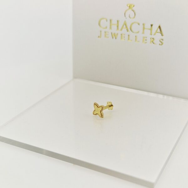 9ct Gold Butterfly Nose Stud - Image 3