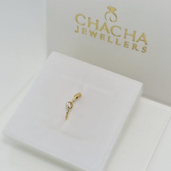 9ct Gold Petite Nose Ring - Image 2