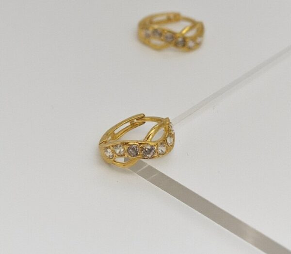9ct Gold Crystal Loop Nose Ring