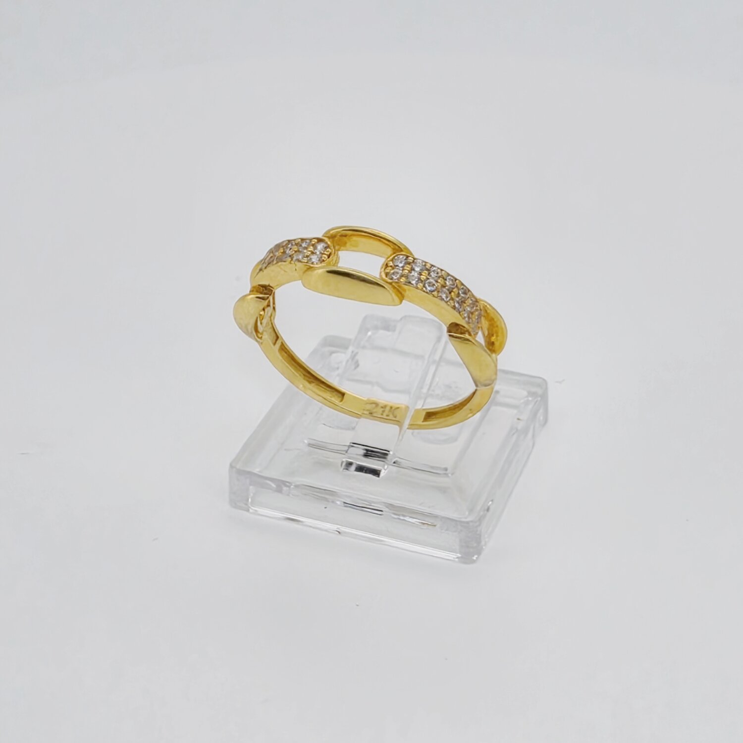 21ct Gold Luxe Chain Ring