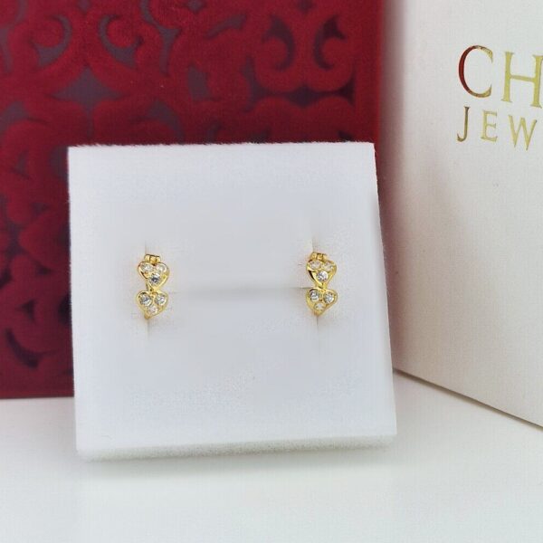 9ct Gold Petal Hoops