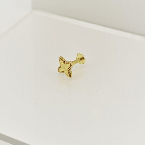 9ct Gold Butterfly Nose Stud