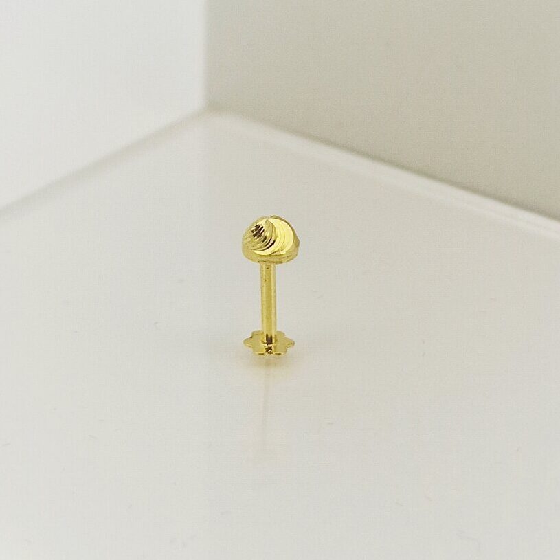 9ct Gold Spiral Nose Stud