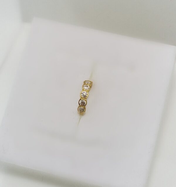 9ct Gold Crystal Nose Ring